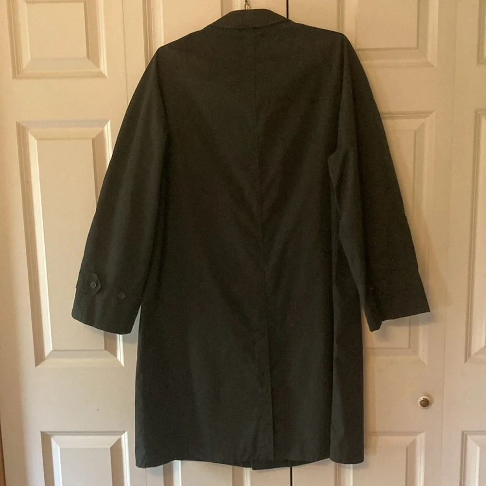 Vtg London Fog mens caliber cloth trench coat 40R black classic - Picture 3 of 14